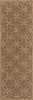 Unique Loom Outdoor Trellis T-KOZA-K3017A Light Brown Area Rug Runner Top-down Image