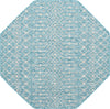 Unique Loom Outdoor Trellis T-KZOD10 Aqua Area Rug Octagon Top-down Image