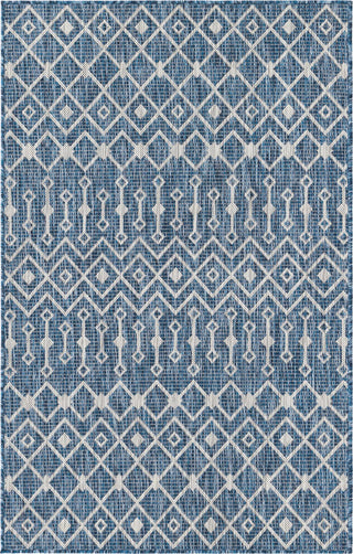 Unique Loom Outdoor Trellis T-KZOD10 Blue Area Rug main image