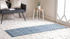 Unique Loom Outdoor Trellis T-KZOD10 Blue Area Rug Runner Lifestyle Image