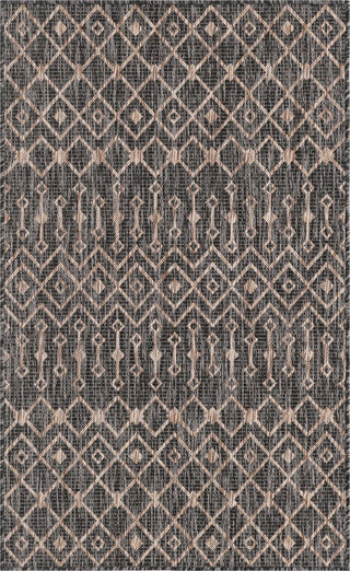 Unique Loom Outdoor Trellis T-KZOD10 Charcoal Gray Area Rug main image