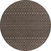 Unique Loom Outdoor Trellis T-KZOD10 Charcoal Gray Area Rug Round Top-down Image