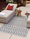 Unique Loom Outdoor Trellis T-KZOD10 Gray Area Rug Rectangle Lifestyle Image