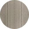 Unique Loom Outdoor Trellis T-KZOD10 Gray Area Rug Round Top-down Image