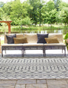 Unique Loom Outdoor Trellis T-KZOD10 Gray Area Rug Square Lifestyle Image