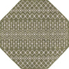 Unique Loom Outdoor Trellis T-KZOD10 Green Area Rug Octagon Top-down Image