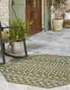 Unique Loom Outdoor Trellis T-KZOD10 Green Area Rug Octagon Lifestyle Image