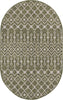 Unique Loom Outdoor Trellis T-KZOD10 Green Area Rug Oval Top-down Image