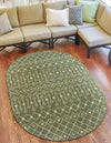 Unique Loom Outdoor Trellis T-KZOD10 Green Area Rug Oval Lifestyle Image