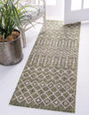 Unique Loom Outdoor Trellis T-KZOD10 Green Area Rug Runner Lifestyle Image
