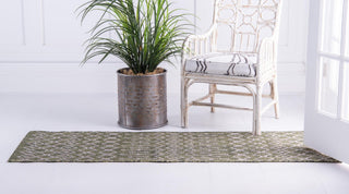 Unique Loom Outdoor Trellis T-KZOD10 Green Area Rug Runner Lifestyle Image