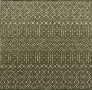 Unique Loom Outdoor Trellis T-KZOD10 Green Area Rug Square Top-down Image