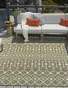 Unique Loom Outdoor Trellis T-KZOD10 Green Area Rug Square Lifestyle Image