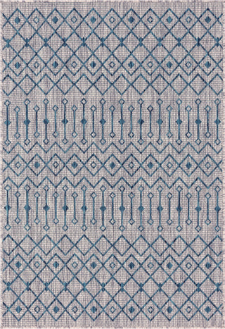 Unique Loom Outdoor Trellis T-KZOD10 Light Blue Area Rug main image