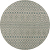 Unique Loom Outdoor Trellis T-KZOD10 Light Blue Area Rug Round Top-down Image