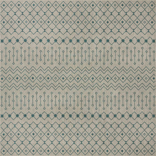 Unique Loom Outdoor Trellis T-KZOD10 Light Blue Area Rug Square Lifestyle Image