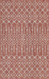 Unique Loom Outdoor Trellis T-KZOD10 Rust Red Area Rug main image