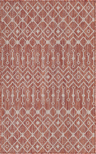 Unique Loom Outdoor Trellis T-KZOD10 Rust Red Area Rug main image