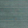 Unique Loom Outdoor Trellis T-KZOD10 Teal Area Rug Square Top-down Image