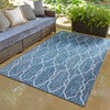 Unique Loom Outdoor Trellis T-KZOD14 Blue Area Rug Rectangle Lifestyle Image Feature