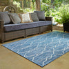 Unique Loom Outdoor Trellis T-KZOD14 Blue Area Rug Rectangle Lifestyle Image