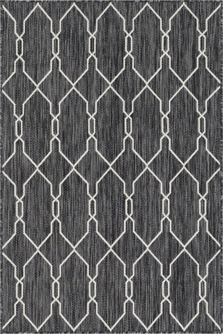 Unique Loom Outdoor Trellis T-KZOD14 Charcoal Area Rug main image