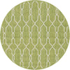 Unique Loom Outdoor Trellis T-KZOD14 Green Area Rug Round Top-down Image