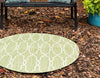 Unique Loom Outdoor Trellis T-KZOD14 Green Area Rug Round Lifestyle Image