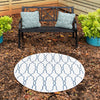 Unique Loom Outdoor Trellis T-KZOD14 Ivory Area Rug Outdoor Scene 