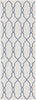Unique Loom Outdoor Trellis T-KZOD14 Ivory Area Rug Runner Top-down Image