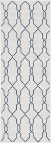 Unique Loom Outdoor Trellis T-KZOD14 Ivory Area Rug Runner Top-down Image