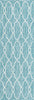 Unique Loom Outdoor Trellis T-KZOD14 Light Aqua Area Rug Runner Top-down Image