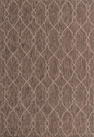 Unique Loom Outdoor Trellis T-KZOD14 Natural Area Rug Rectangle Lifestyle Image