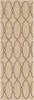 Unique Loom Outdoor Trellis T-KZOD14 Natural Area Rug Runner Top-down Image