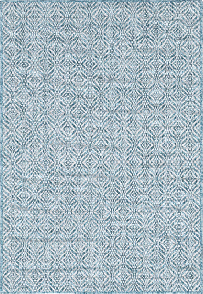 Unique Loom Outdoor Trellis T-KZOD15 Aqua Area Rug main image