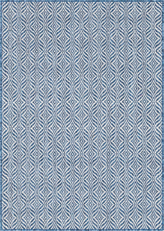 Unique Loom Outdoor Trellis T-KZOD15 Blue Area Rug main image