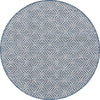 Unique Loom Outdoor Trellis T-KZOD15 Blue Area Rug Round Top-down Image