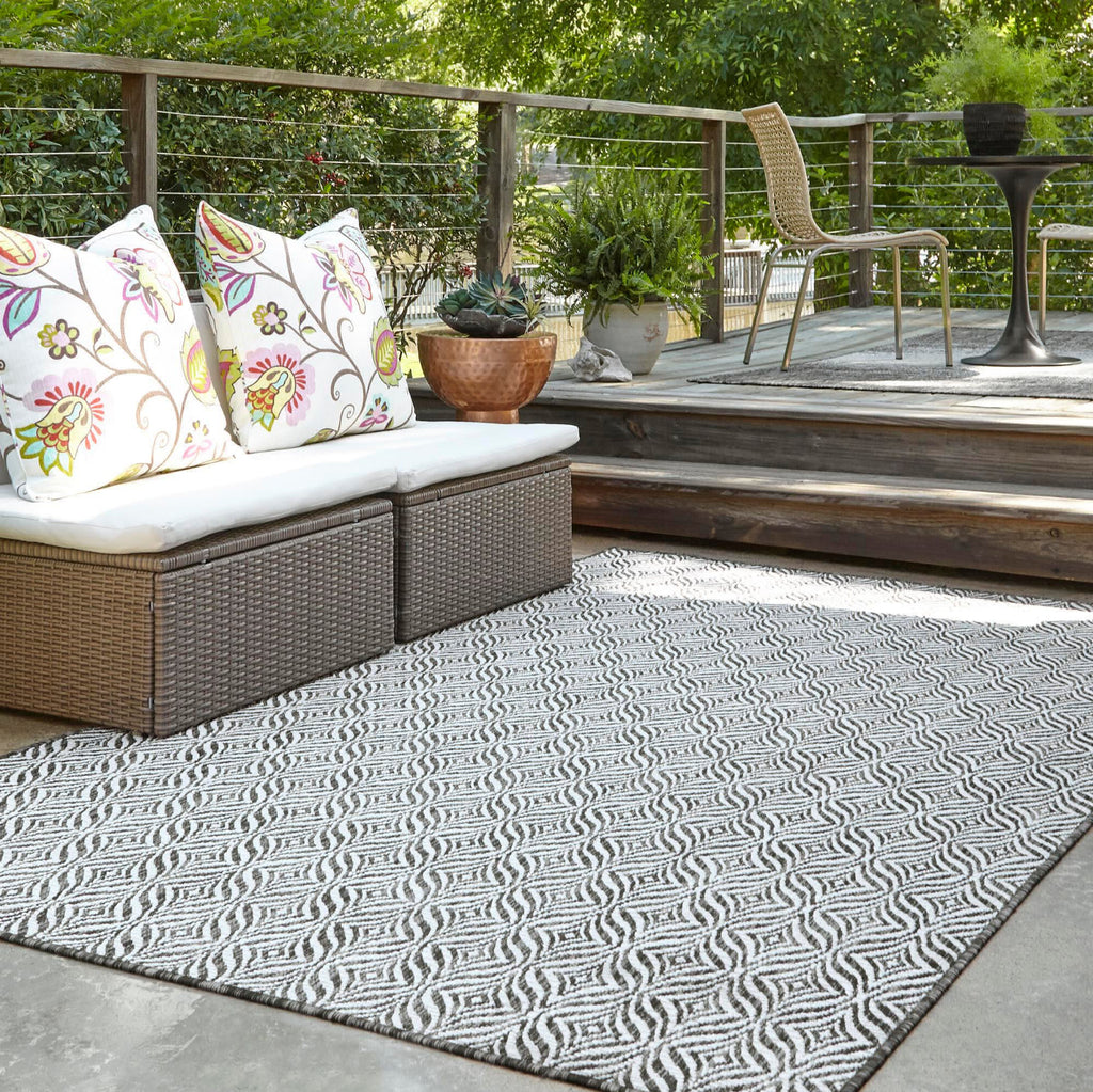 Unique Loom Outdoor Trellis T-KZOD15 Charcoal Area Rug – Incredible ...