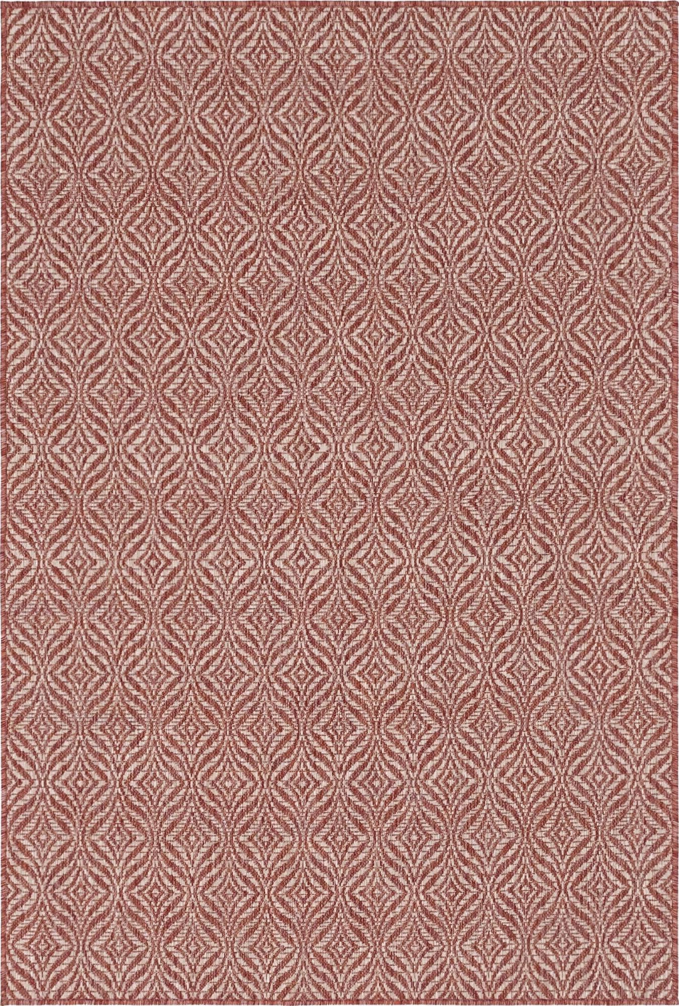 Unique Loom Outdoor Trellis T-KZOD15 Rust Red Area Rug main image