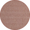 Unique Loom Outdoor Trellis T-KZOD15 Rust Red Area Rug Round Top-down Image