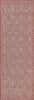 Unique Loom Outdoor Trellis T-KZOD15 Rust Red Area Rug Runner Top-down Image