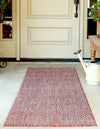 Unique Loom Outdoor Trellis T-KZOD15 Rust Red Area Rug Runner Lifestyle Image