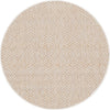 Unique Loom Outdoor Trellis T-KZOD15 Taupe Area Rug Round Top-down Image