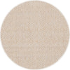 Unique Loom Outdoor Trellis T-KZOD15 Taupe Area Rug Round Top-down Image