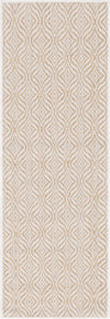 Unique Loom Outdoor Trellis T-KZOD15 Taupe Area Rug Runner Top-down Image