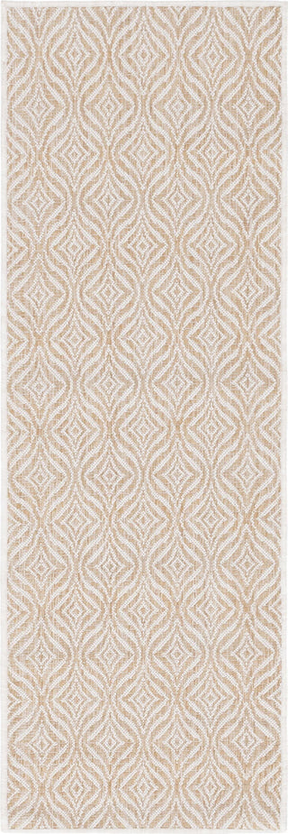 Unique Loom Outdoor Trellis T-KZOD15 Taupe Area Rug Runner Top-down Image