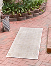 Unique Loom Outdoor Trellis T-KZOD15 Taupe Area Rug Runner Lifestyle Image