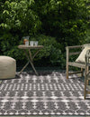 Unique Loom Outdoor Trellis T-KZOD22 Charcoal Area Rug Rectangle Lifestyle Image