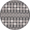 Unique Loom Outdoor Trellis T-KZOD22 Charcoal Area Rug Round Top-down Image