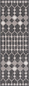 Unique Loom Outdoor Trellis T-KZOD22 Charcoal Area Rug Runner Top-down Image